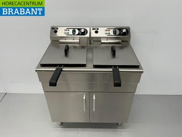 HCB Friteuse double en acier inoxydable 2 x 14 litres 400V, Verzenden