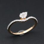 Bague - 18 carats Or jaune - 0.27ct. tw. Diamant (Naturelle), Nieuw