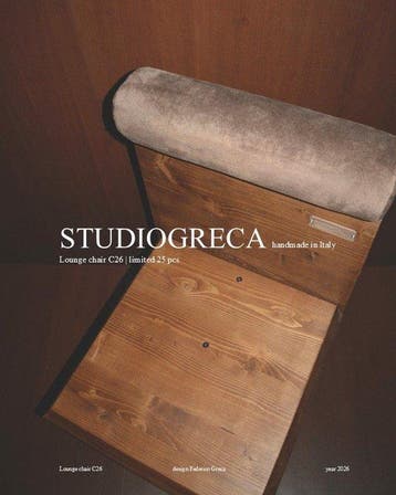 Studio Greca - Stoel - C26 - Hout, Fluweel - 25 beperkte