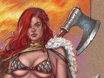 Luca Strati Giclée - Red Sonja
