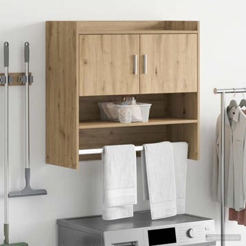 vidaXL Wandplank Muurmontage Artisanaal eiken 80 x 36 x 80, Verzenden