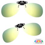 Fako Sunglasses - Clip On Voorzet Zonnebril Piloot - Overzet, Verzenden, Nieuw