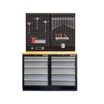 Werkbank set met hardhouten werkblad, gereedschapsbord, Ophalen of Verzenden, Nieuw