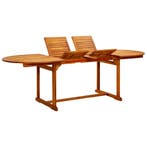 vidaXL Tuintafel (160-240)x100x75 cm massief acaciahout, Verzenden, Nieuw