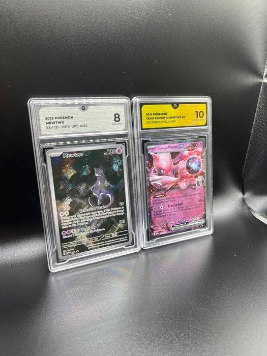 Pokémon - 2 Graded card Mewtwo UPC Promo GG8 & Mewtwo, Hobby en Vrije tijd, Verzamelkaartspellen | Pokémon