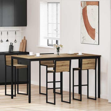 vidaXL Staande Bartafel Bewerkt hout Rechthoekig, Verzenden, Nieuw