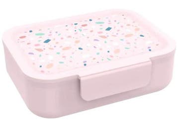 Roze terrazzo brooddoos lunchbox, Huis en Inrichting, Keuken | Tupperware, Verzenden, Nieuw