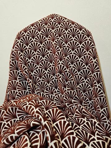 JACQUARD Fluweelachtig weefsel van luxe Art Deco-stof -