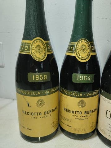 1959 , 1964 Bertani, Recioto Tipo Amabile, 1971, 1974