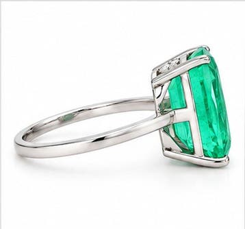 Zonder minimumprijs - Ring - 14 karaat Witgoud - 4.12ct. tw., Nieuw