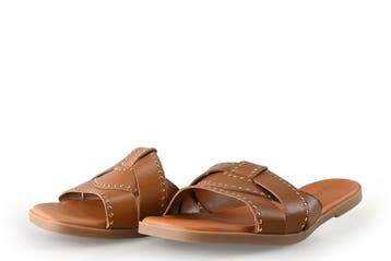 Laurent David Slippers in maat 40 Cognac, Vêtements | Femmes, Verzenden, Slippers