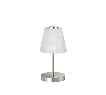 Trio EMMY tafellamp | LED | nikkel mat met albast | Ø 12 cm, Verzenden, Nieuw