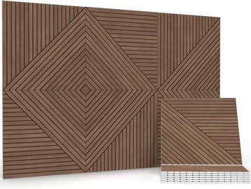 6x Akoestisch paneel Teak | Tweede kansje | OP = OP, Verzenden, Nieuw