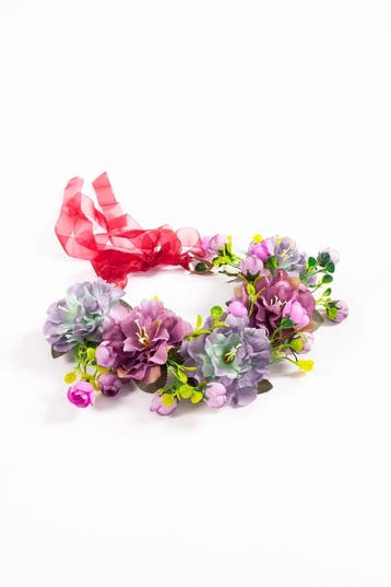 KIMU® Grote Bloemenkrans Haar Paars Paarse Bloemen Haarband, Kleding | Dames, Ophalen of Verzenden, Nieuw
