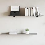 vidaXL Wandschappen 4 st 100x20x1,5 cm bewerkt hout grijs, Verzenden, Nieuw