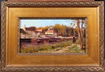 André Delaistre (1965-1931) - Moret-sur-Loing, landscape, Antiquités & Art