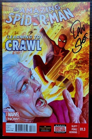 Lots 3 comics signed Spider-Man Vintage 1990-2014 - Signed +