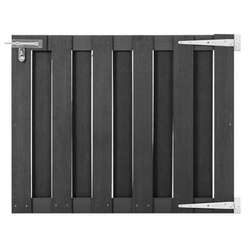 vidaXL Poort 100x80 cm HKC grijs, Verzenden