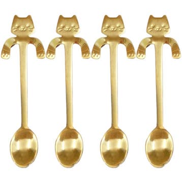 Fako Bijoux - Theelepel / Koffielepel Hangende Kat -, Verzenden, Nieuw