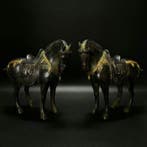 Statue, Set Tang-Dynasty stijl paarden 33 cm / 8.5 KG - 27.5
