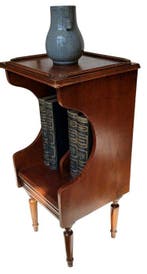 English wooden side table.shelf/boocase unit with storage