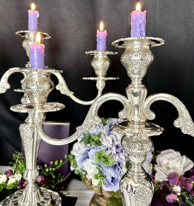 Gorham - Kandelaber - Verzilverd, Antiquités & Art, Antiquités | Meubles | Tables