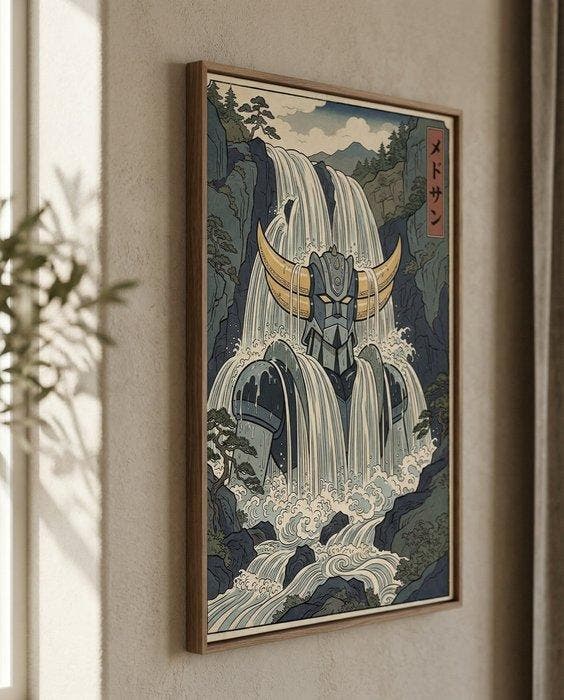 MEDSAN - Goldorak Waterfall () - Hand Signed, Antiquités & Art, Art | Objets design