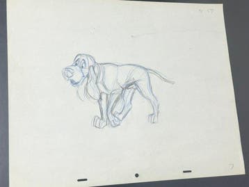 Walt Disney - Originele animatietekening van Copper (40 x 32, Nieuw