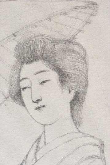 Graphite on Paper Sketch 8 - Hashiguchi Goyo (1881-1921) -