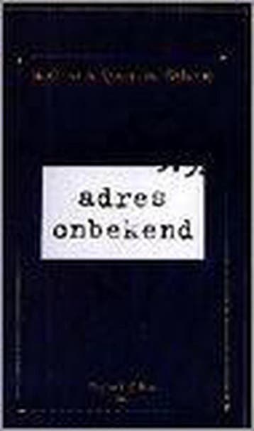 ADRES ONBEKEND 9789051320206 K. Kressma Taylor, Verzenden, K. Kressma Taylor
