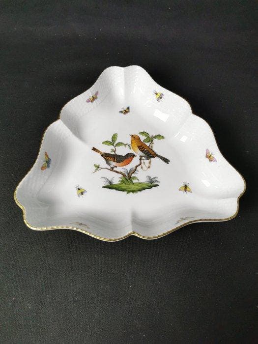 Herend - Rothschild uccello - Piatto triangolo - LU.26cm -, Antiek en Kunst, Antiek | Glaswerk en Kristal
