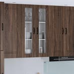 vidaXL Keukenkast aan de muur Lucca Bruin eiken 60 x 31 x, Huis en Inrichting, Verzenden, Nieuw