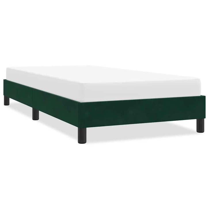 vidaXL Bedframe zonder matras 90x220 cm fluweel donkergroen, Huis en Inrichting, Slaapkamer | Bedden, Nieuw, Verzenden