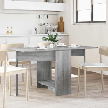 vidaXL Eettafel 138 x 70 x 73,5 cm Bewerkt hout Grijs Sonoma, Verzenden