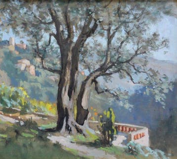Émile Wegelin (1875-1962) - Oliviers à Falicon