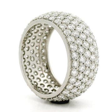 Ring Platina - 4.15ct. tw. Diamant (Natuurlijk) - Pavé, Nieuw
