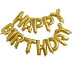 Gouden Happy Birthday Ballonnen Set 35cm, Verzenden, Nieuw