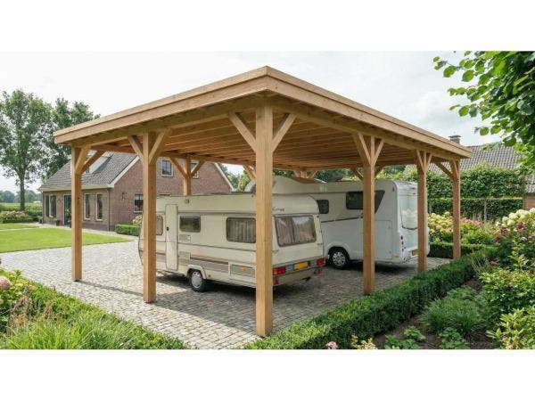 Veiling - Vrijstaande camper-/caravanoverkapping 660x960x395, Tuin en Terras, Overkappingen