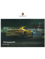 2020 PORSCHE 718 CAYMAN GT4 HARDCOVER BROCHURE ENGELS, Nieuw