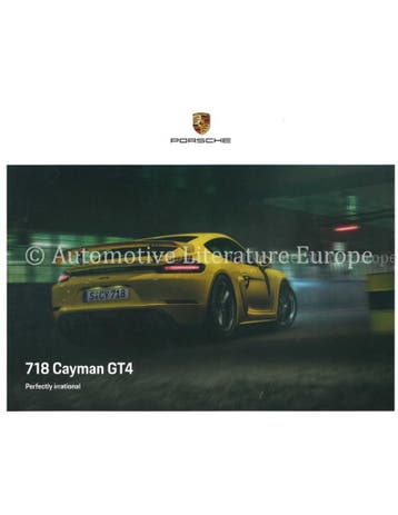 2020 PORSCHE 718 CAYMAN GT4 HARDCOVER BROCHURE ENGELS