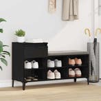 vidaXL Schoenenkast met lade Zwart eiken 102 x 36 x 60 cm, Verzenden, Nieuw