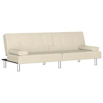 Slaapbank creme met USB | Retour deal | 41% korting, Verzenden, Zo goed als nieuw, 200 cm, Overige maten