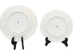 Meissen - Bord (2) - Rose peinte à la main-bord doré 20sm -