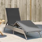 vidaXL Ligbed met kussen poly rattan lichtgrijs, Verzenden, Nieuw