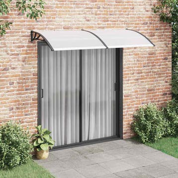 vidaXL Deurluifel 200x100 cm PC zwart, Jardin & Terrasse, Protection solaire, Verzenden