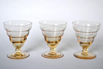 Daum Frères - Drinkglas (3) - Glas, Antiek en Kunst