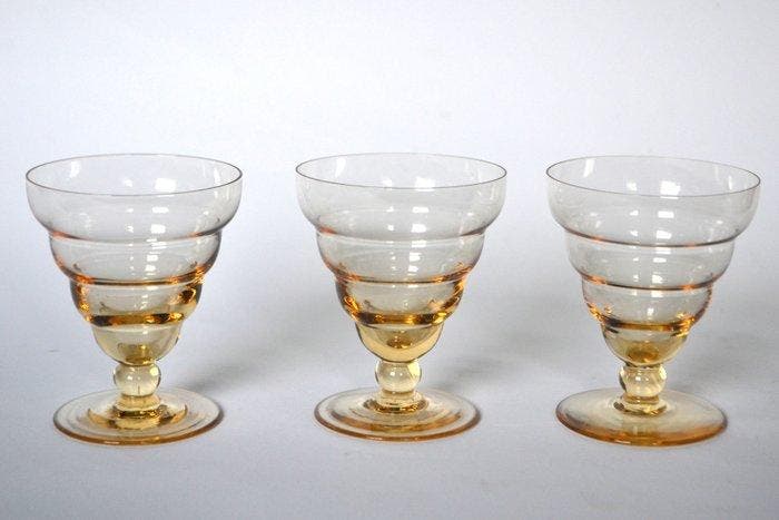 Daum Frères - Drinkglas (3) - Glas, Antiek en Kunst, Kunst | Designobjecten