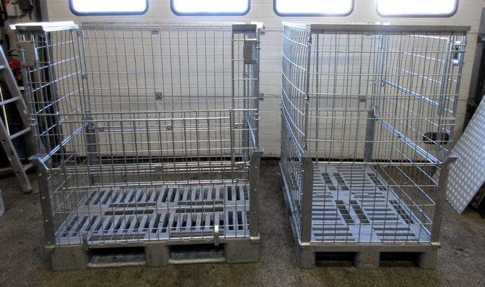 Palletrand, Opzetrand met klep voor een pallet, B120 x D80 x, Zakelijke goederen, Kantoor en Winkelinrichting | Magazijn, Stelling en Opslag