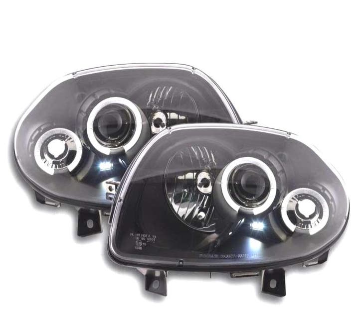 PHARES RENAULT CLIO 98-01 ANGEL EYES FOND NOIR, Autos : Pièces & Accessoires, Éclairage, Envoi