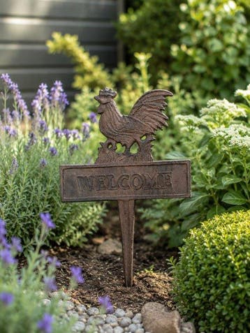 Ornement décoratif - Piquet de jardin, bienvenue Gieti
